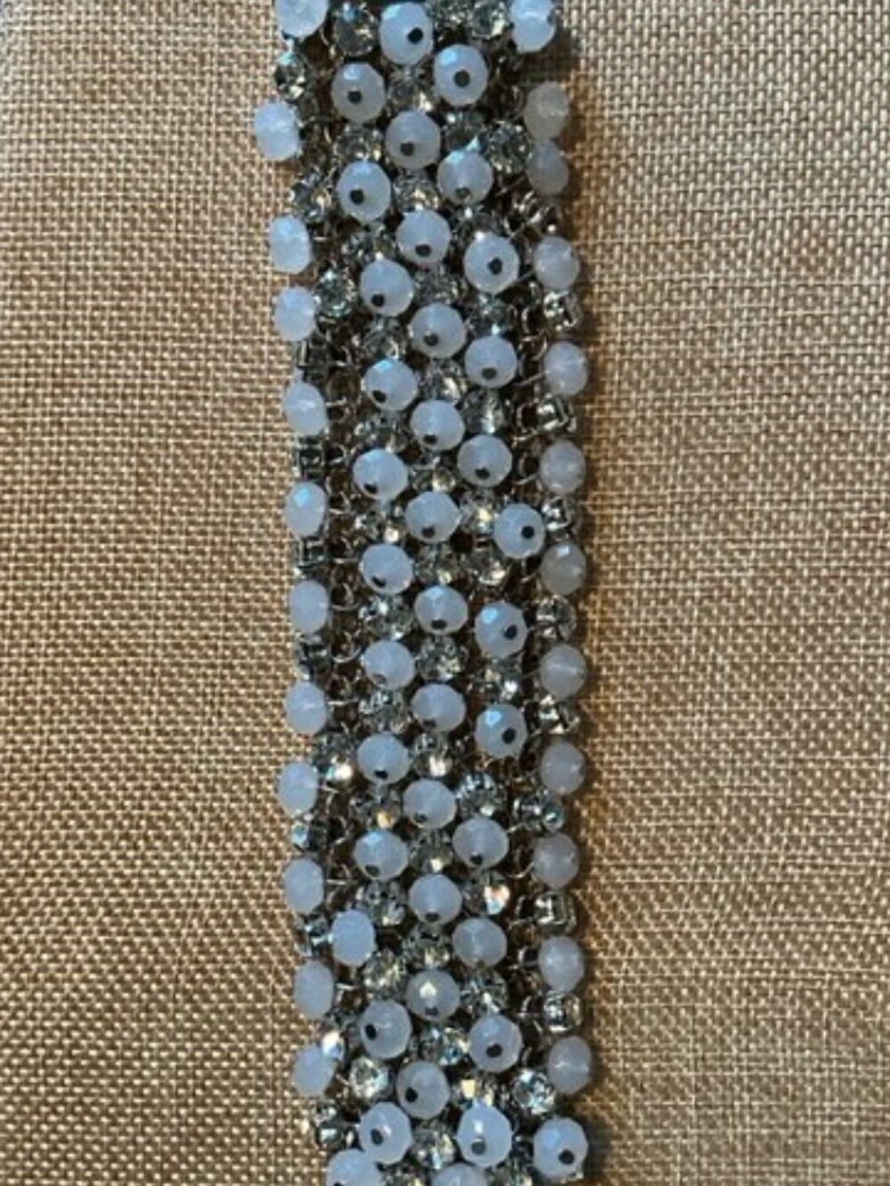 Silver-Tone Metal Multi-Row Magnetic Bracelet